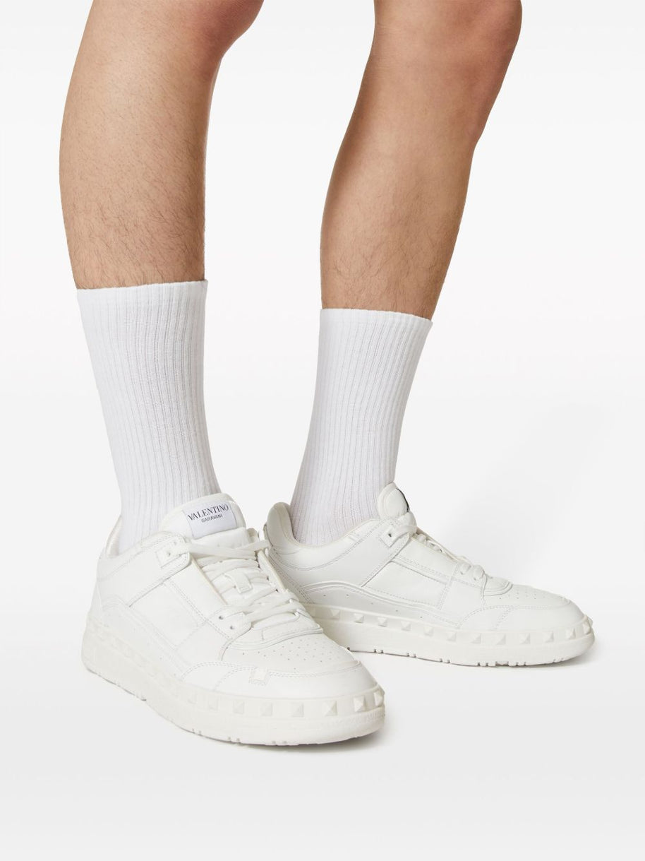Valentino Garavani Freedots Leather Sneakers - White