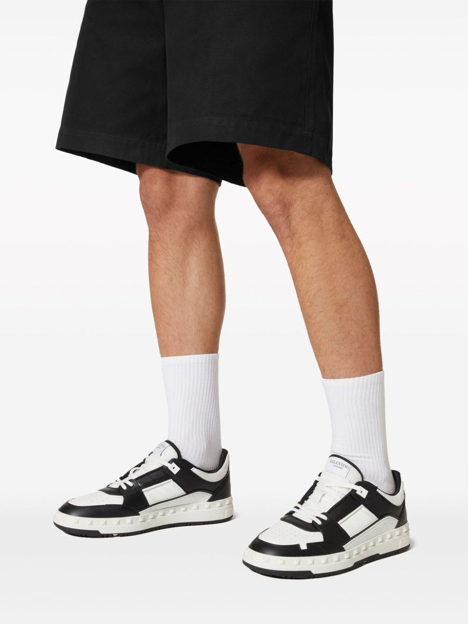 Valentino Garavani Freedots Leather Sneakers - Black