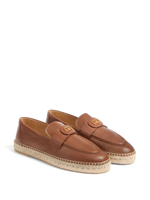 Valentino Garavani VLogo Espadrilles - Leather Brown