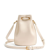 Valentino Garavani VLogo Signature Mini Leather Bucket Bag - Ivory