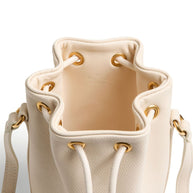 Valentino Garavani VLogo Signature Mini Leather Bucket Bag - Ivory
