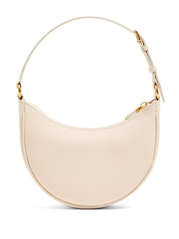 Valentino Garavani VLogo Signature Mini Leather Hobo Bag - Ivory