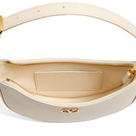 Valentino Garavani VLogo Signature Mini Leather Hobo Bag - Ivory