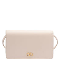 Valentino Garavani VLogo Signature Leather Mini Shoulder Bag - Ivory