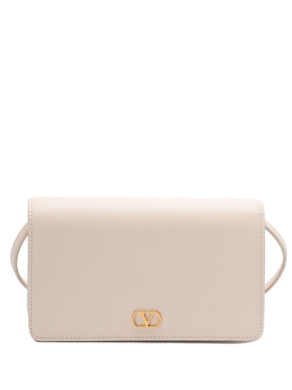 Valentino Garavani VLogo Signature Leather Mini Shoulder Bag - Ivory