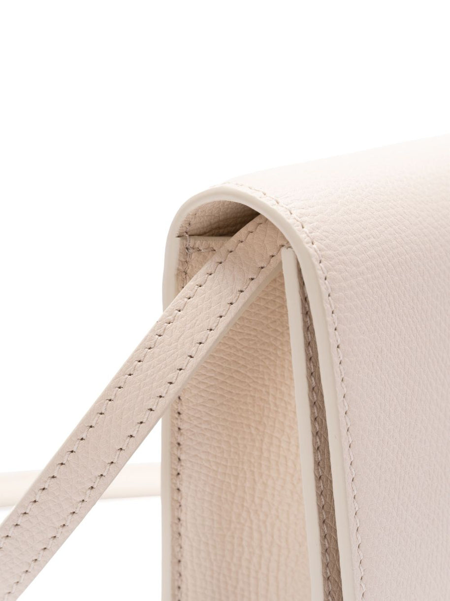 Valentino Garavani VLogo Signature Leather Mini Shoulder Bag - Ivory