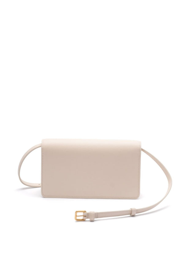 Valentino Garavani VLogo Signature Leather Mini Shoulder Bag - Ivory