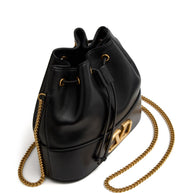 Valentino Garavani VLogo Signature Leather Mini Bag - Black