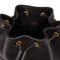 Valentino Garavani VLogo Signature Leather Mini Bag - Black