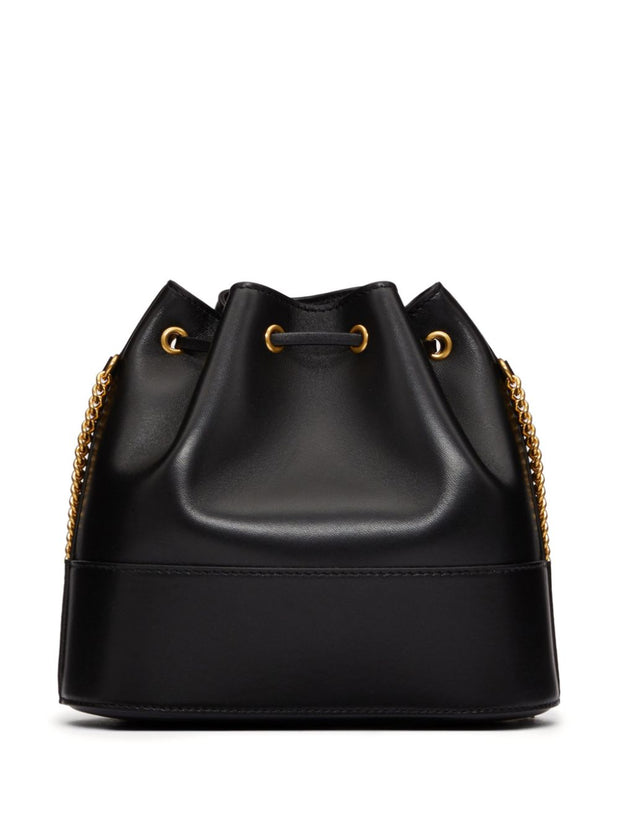 Valentino Garavani VLogo Signature Leather Mini Bag - Black