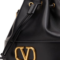 Valentino Garavani VLogo Signature Leather Mini Bag - Black