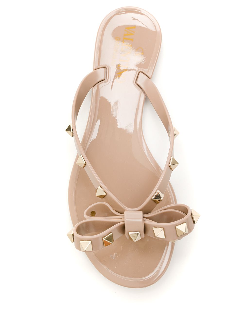 Valentino Garavani Summer Rockstud Thong Sandals - Powder