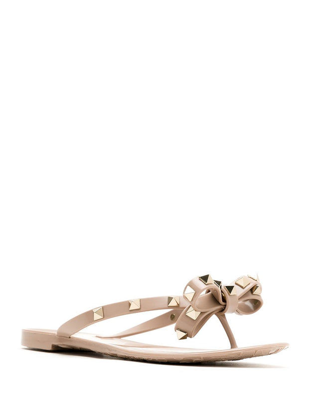 Valentino Garavani Summer Rockstud Thong Sandals - Powder