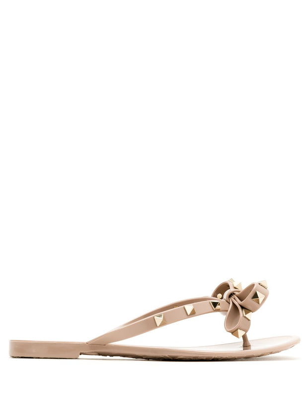 Valentino Garavani Summer Rockstud Thong Sandals - Powder