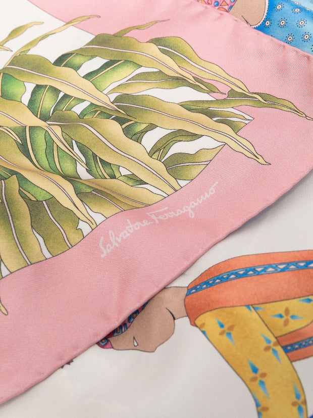 Ferragamo Printed Silk - Pink
