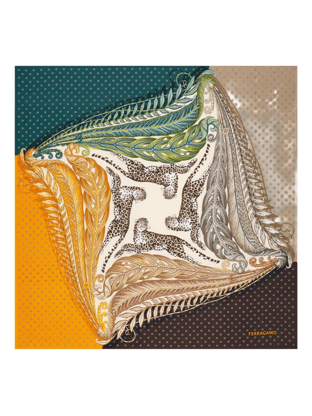 Ferragamo Madras-print Silk Foulard