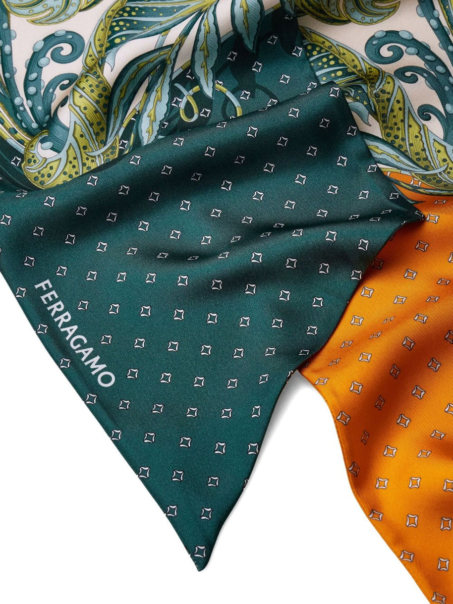 Ferragamo Madras Print Silk Bandeau