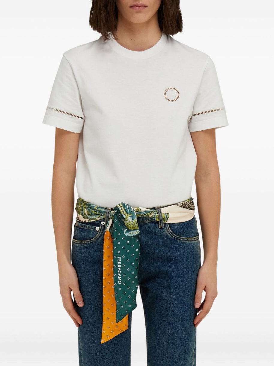 Ferragamo Madras Print Silk Bandeau