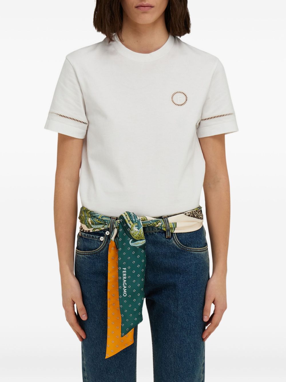 Ferragamo Madras Print Silk Bandeau