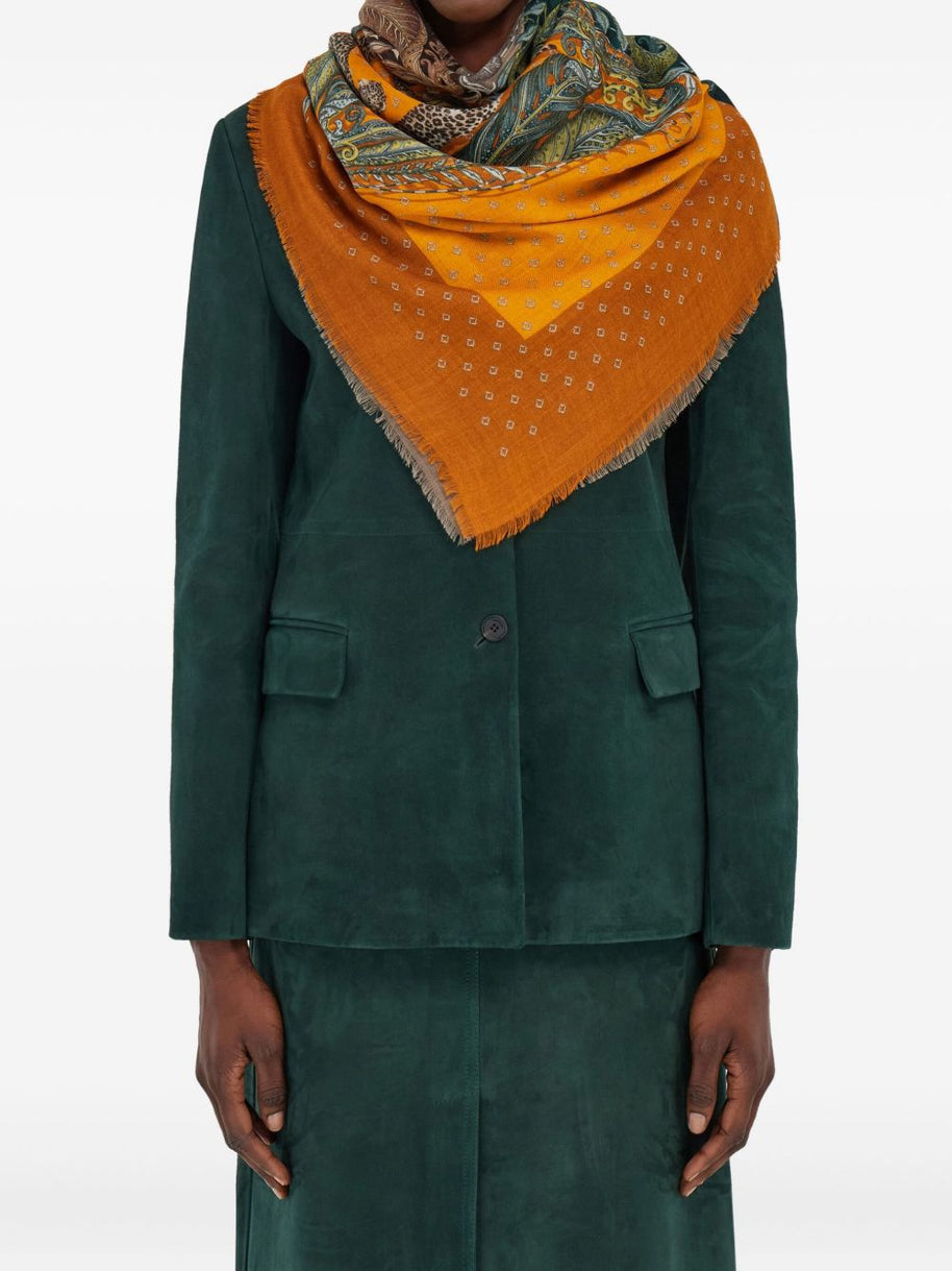 Ferragamo Madras Print Cashmere Stole