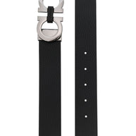 Ferragamo Gancini Leather Belt - Black