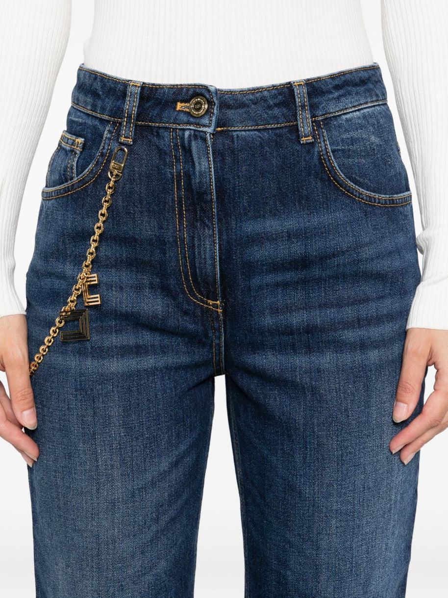 Elisabetta Franchi Denim Cropped Jeans - Blue