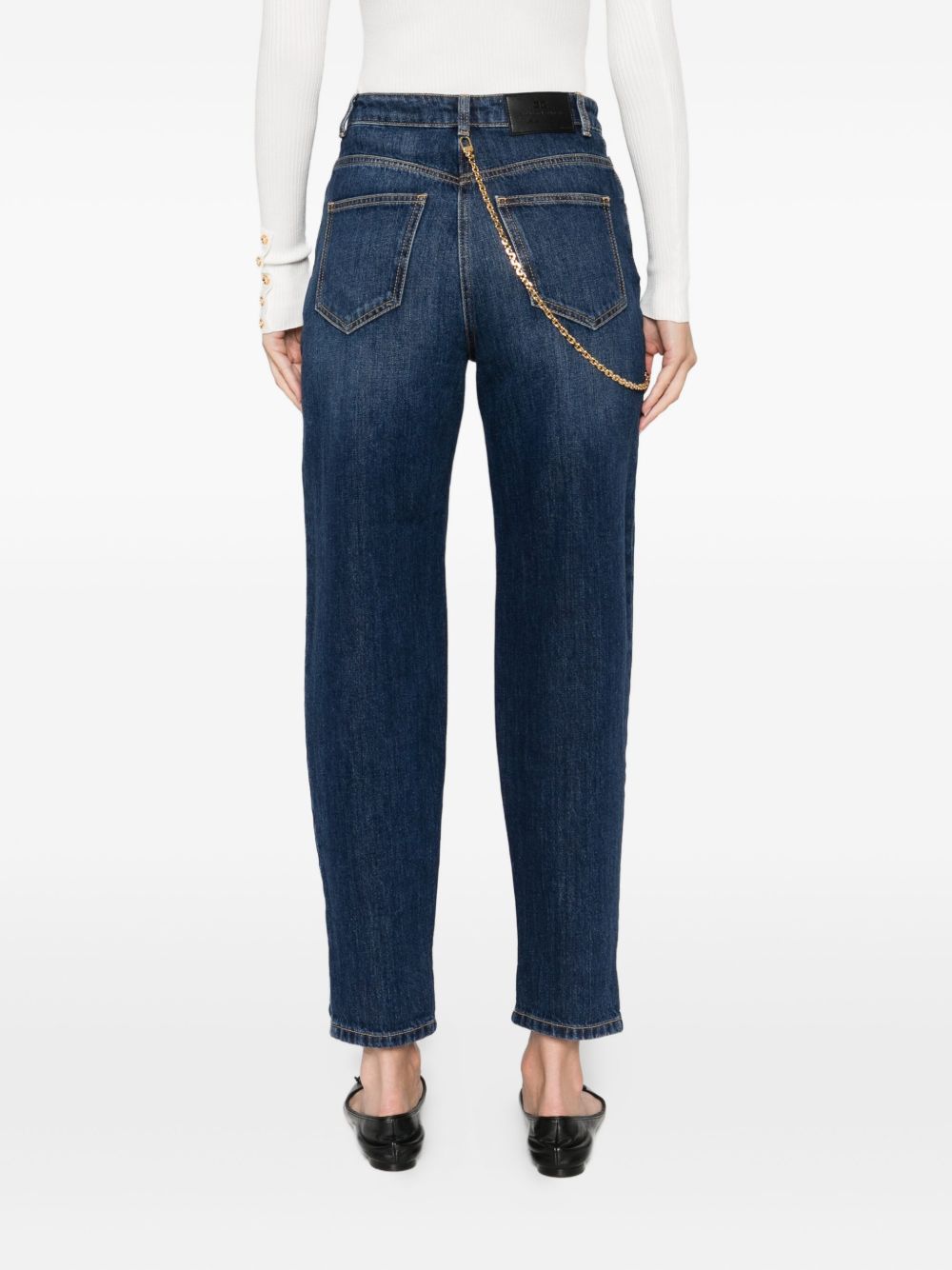 Elisabetta Franchi Denim Cropped Jeans - Blue