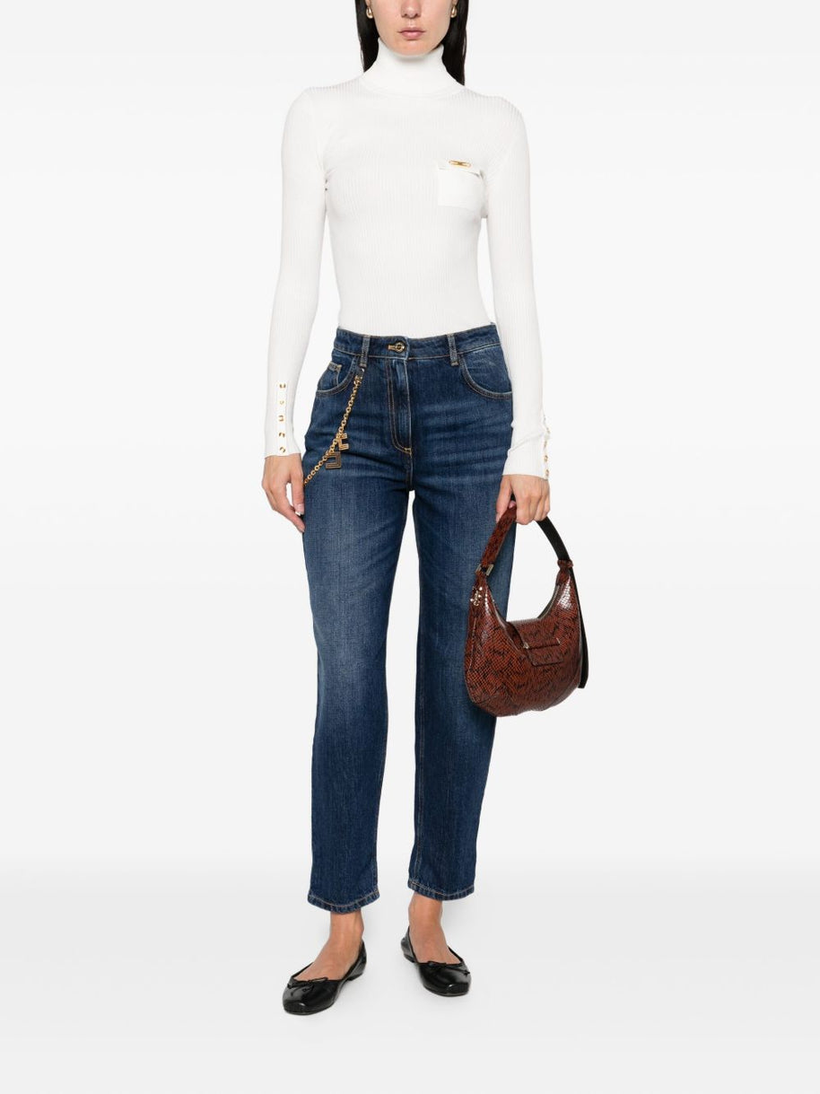 Elisabetta Franchi Denim Cropped Jeans - Blue