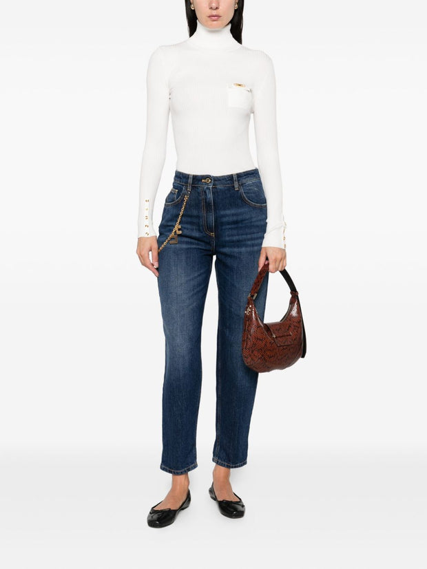 Elisabetta Franchi Denim Cropped Jeans - Blue