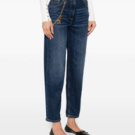 Elisabetta Franchi Denim Cropped Jeans - Blue