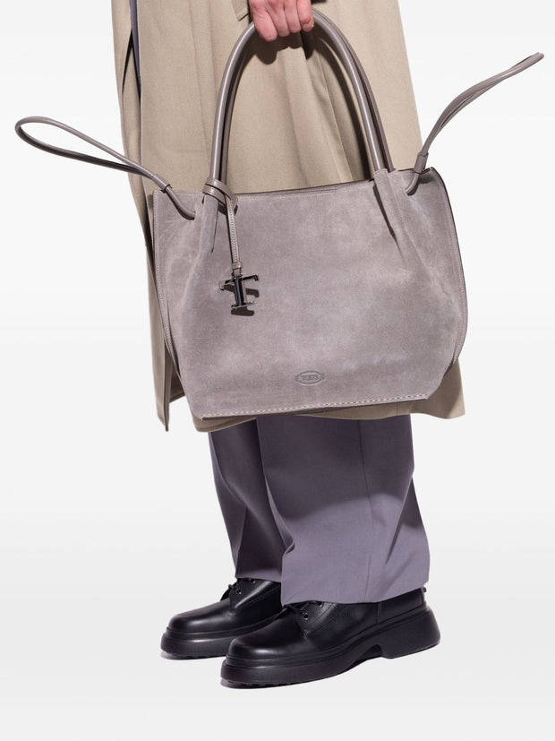 Tod's Leather Shoulder Bag - Grey