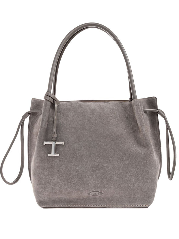 Tod's Leather Shoulder Bag - Grey
