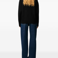 Ami Paris Ami De Coeur Wool Sweater - Black