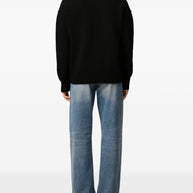 Ami Paris Ami De Coeur Wool Sweater - Black