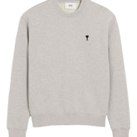 Ami Paris  Ami De Coeur Cotton Sweatshirt  - Light Grey
