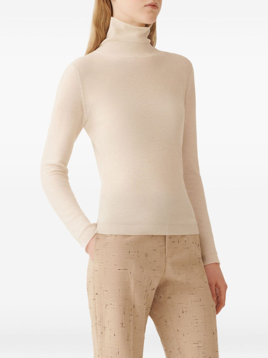 Fabiana Filippi Wool Turtle-neck Sweater - White