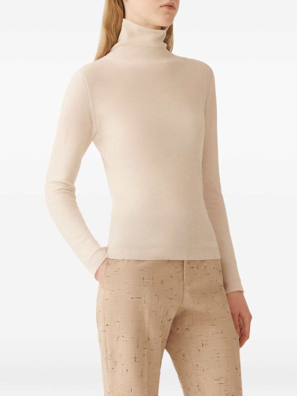 Fabiana Filippi Wool Turtle-neck Sweater - White