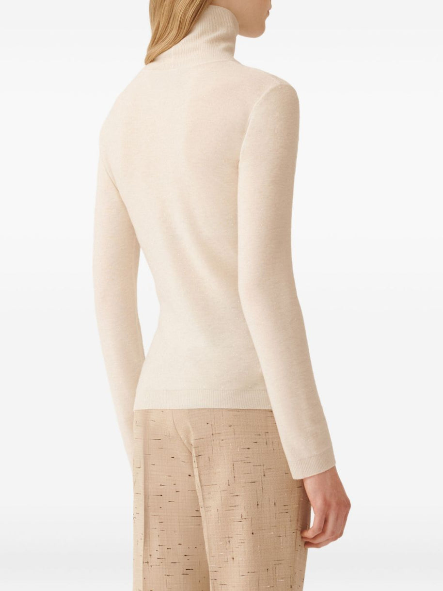 Fabiana Filippi Wool Turtle-neck Sweater - White