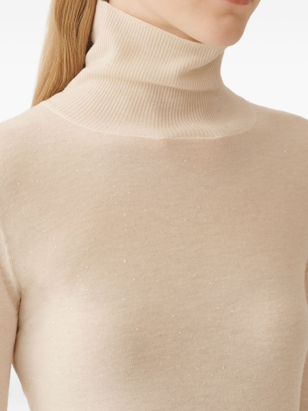 Fabiana Filippi Wool Turtle-neck Sweater - White