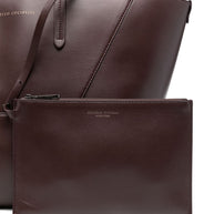 Brunello Cucinelli DC Duo Leather Tote Bag - Bordeaux