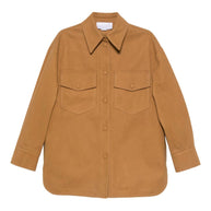 Stella McCartney Faux Suede Overshirt Jacket Beige