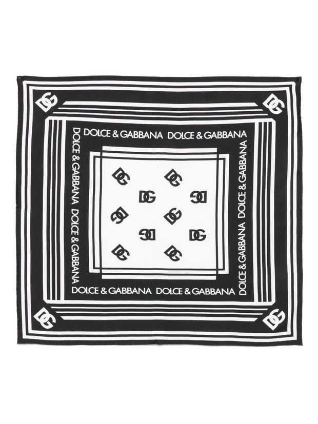 Dolce & Gabbana Logo-pattern Silk Scarf