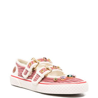 Valentino Garavani Jewel-embellished Buckle Sneakers