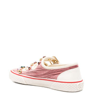 Valentino Garavani Jewel-embellished Buckle Sneakers