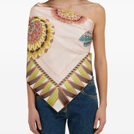 Ferragamo Printed Silk Scarf - Pink