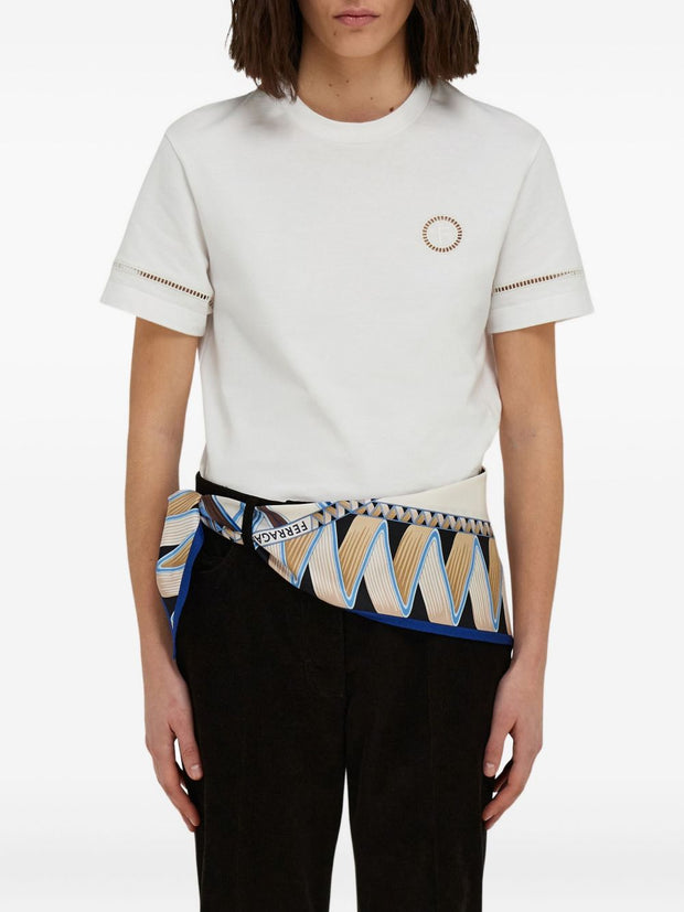 Ferragamo Printed Silk Scarf - Ivory