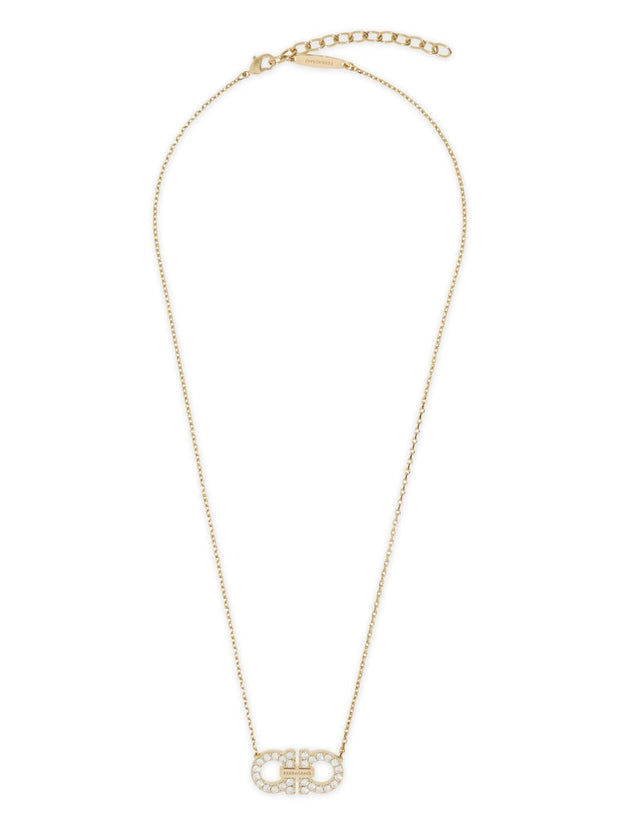 Ferragamo Ganci Crystal Necklace - Golden