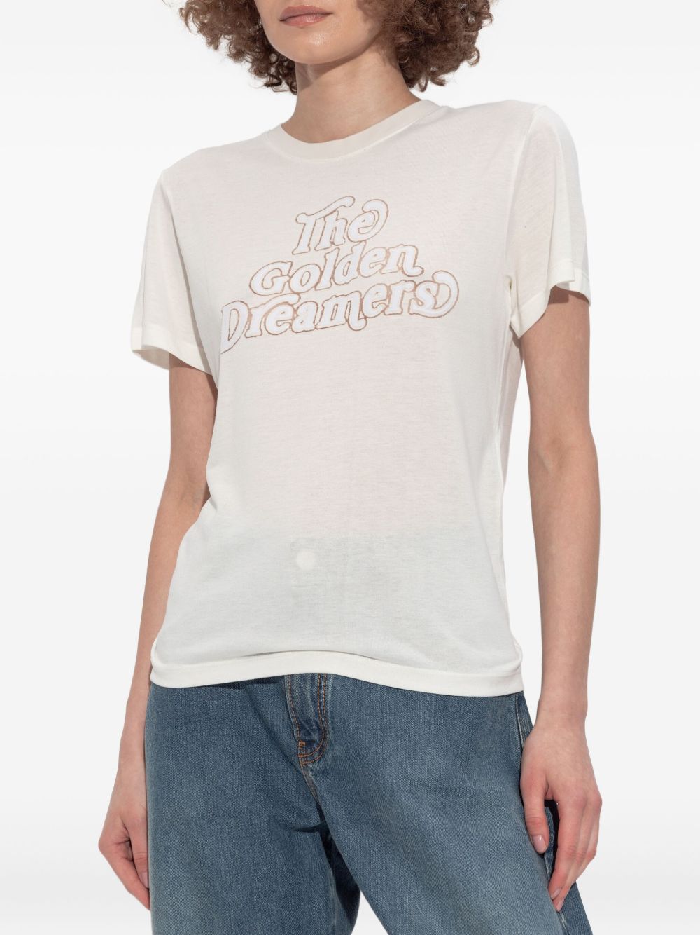 Golden Goose Cotton Graphic T-shirt White