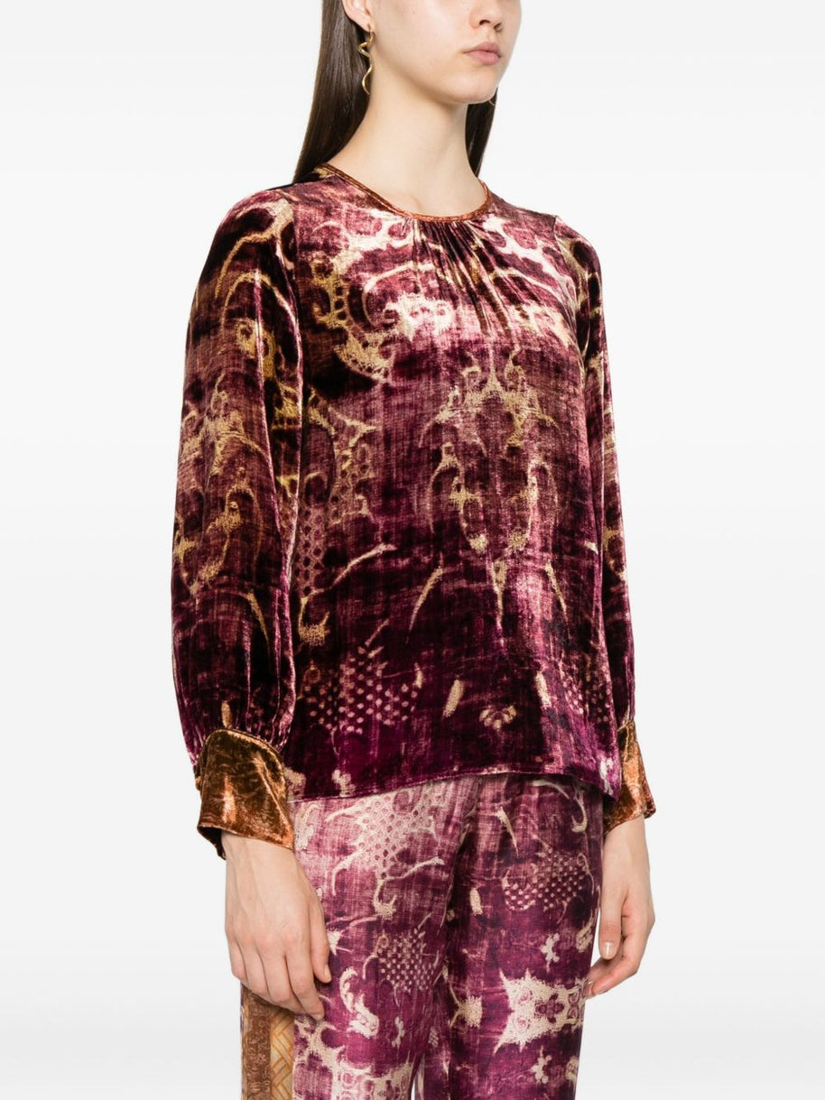 Pierre Louis Mascia Silk Blend Shirt Bordeaux