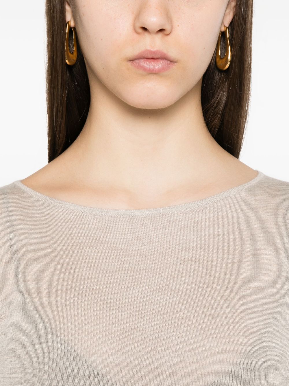 Brunello Cucinelli Cashmere Boat-neck Sweater - Leather Brown